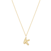 Bubble Letter Necklace - Gold - K