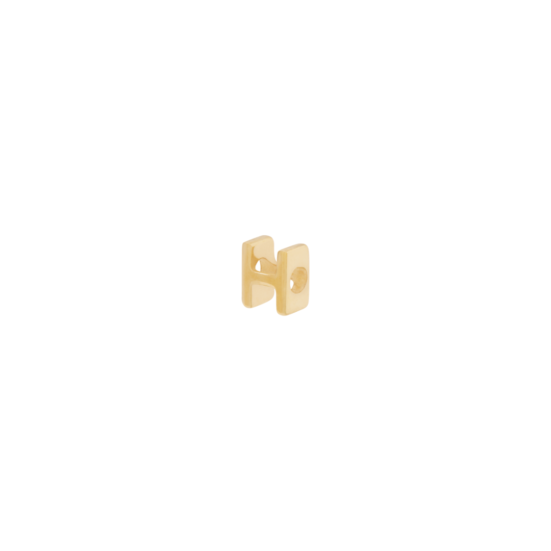 Letter Slider Charm - Solid Gold