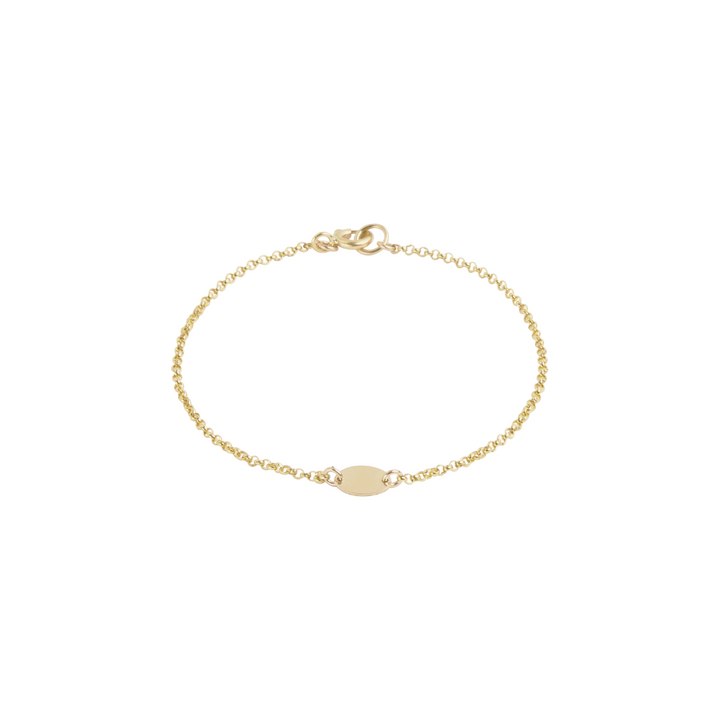 Engravable Disc Bracelet - Gold