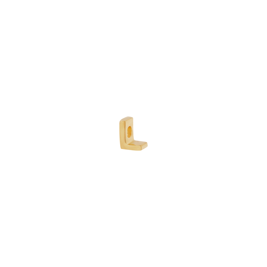 Letter Slider Charm - Gold