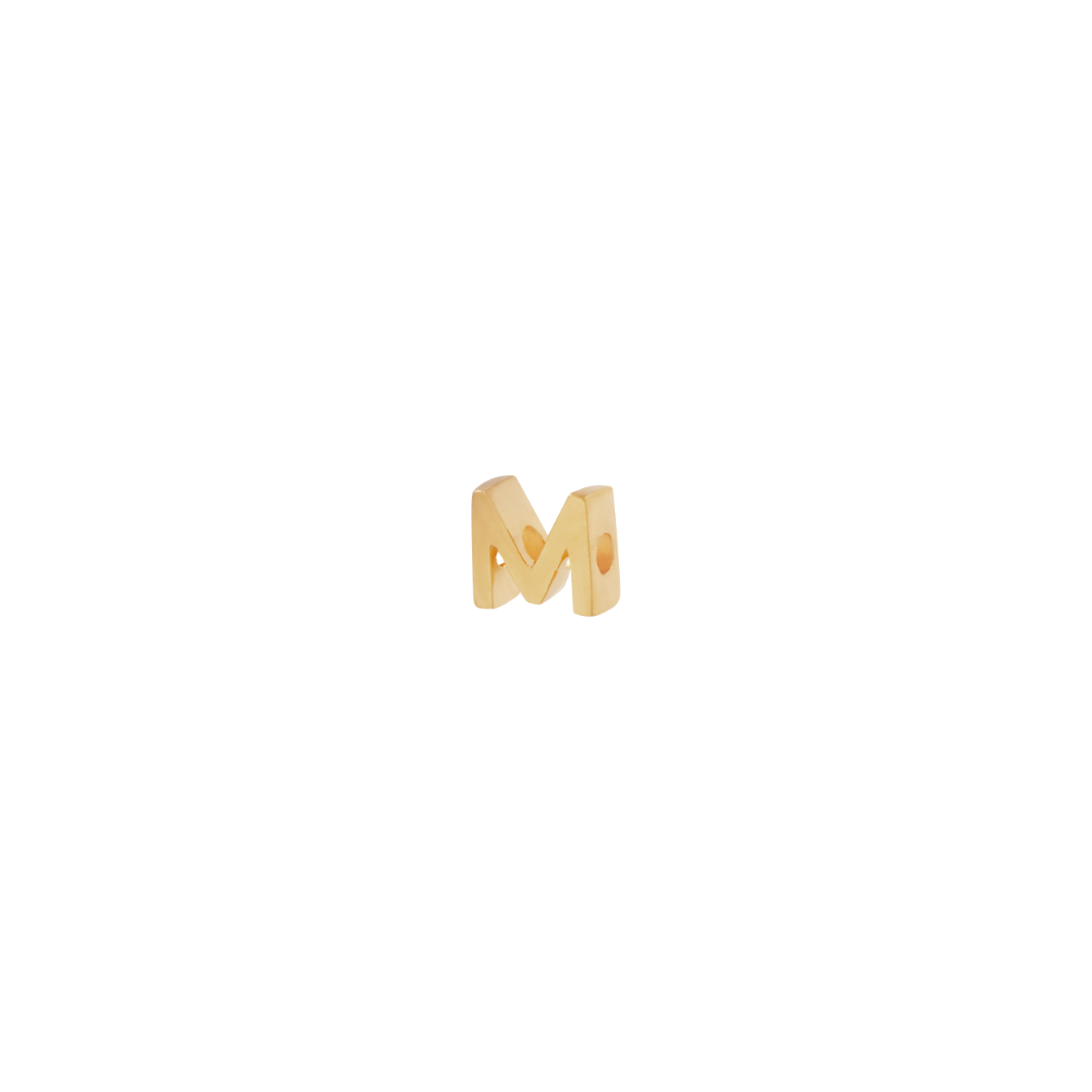 Letter Slider Charm - Gold