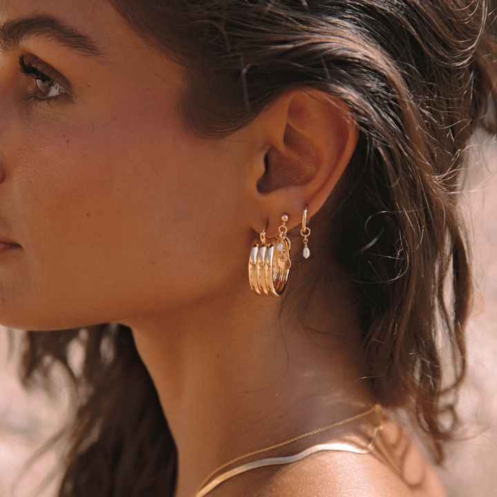 Tessa Hoop Earrings - Gold