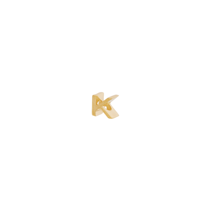 Letter Slider Charm - Solid Gold