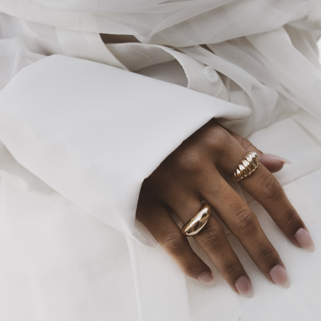 Croissant Ring - Solid Gold