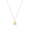 Bubble Letter Necklace - Gold - R