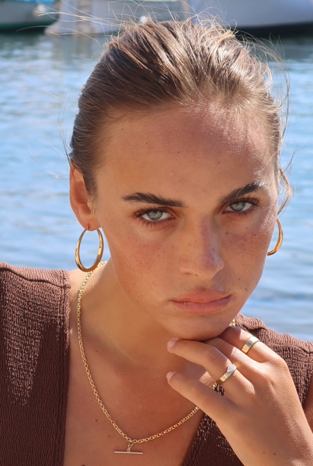 Greta Hoop Earrings - Gold