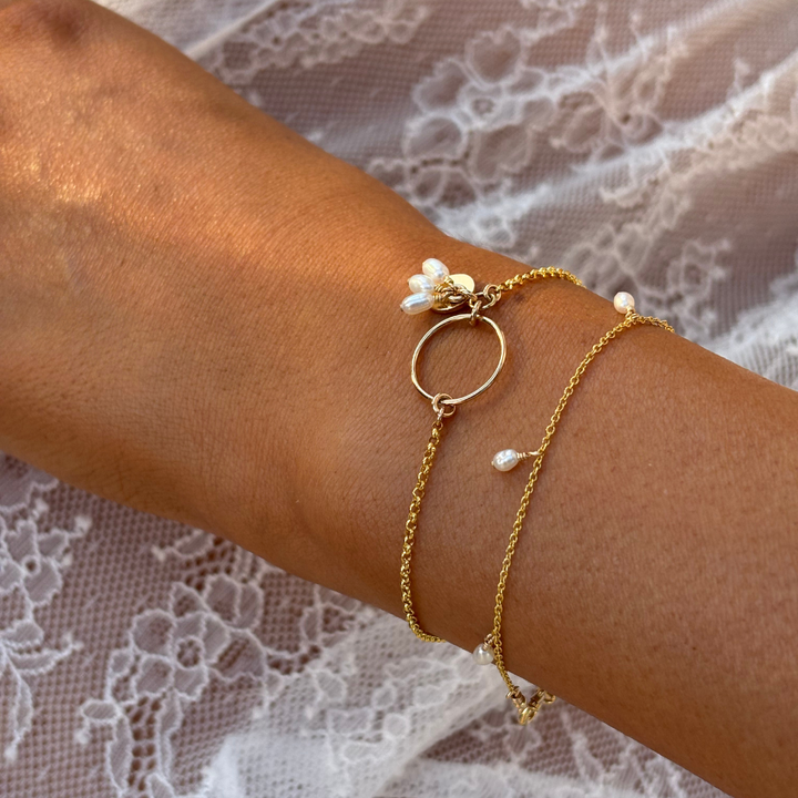 Pipa Freshwater Pearl Bracelet - Gold