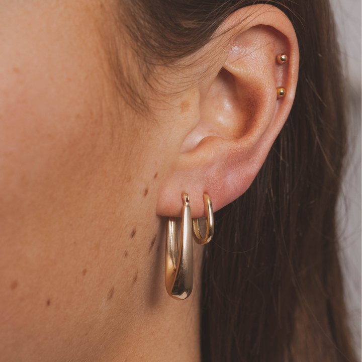 Akari Hoop Earrings - Solid Gold