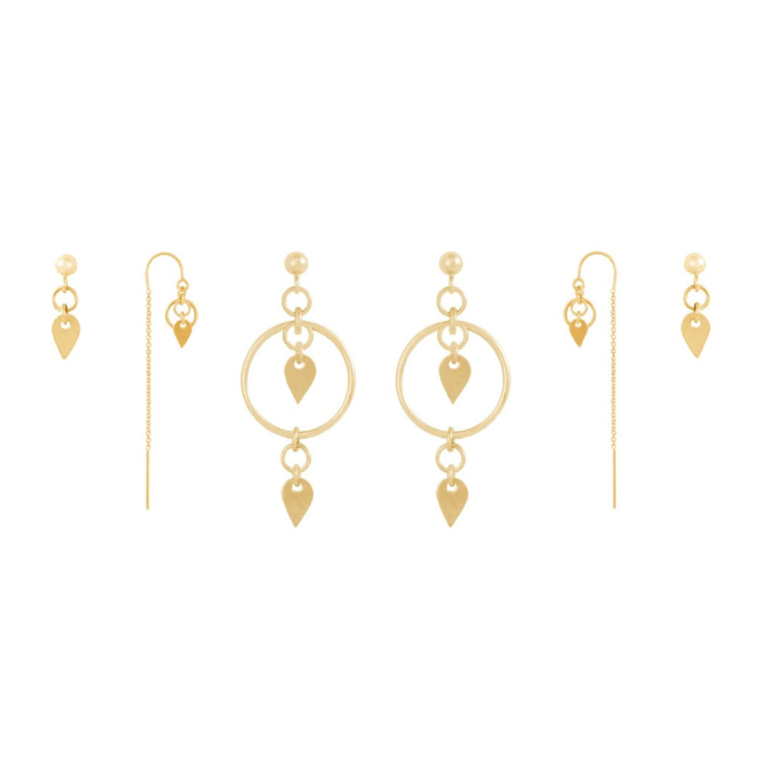 Maia Earring Stack - Gold
