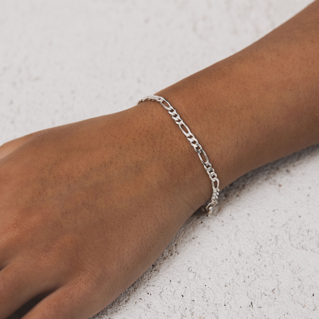 Figaro Bracelet Sterling Silver Alana Maria Jewellery