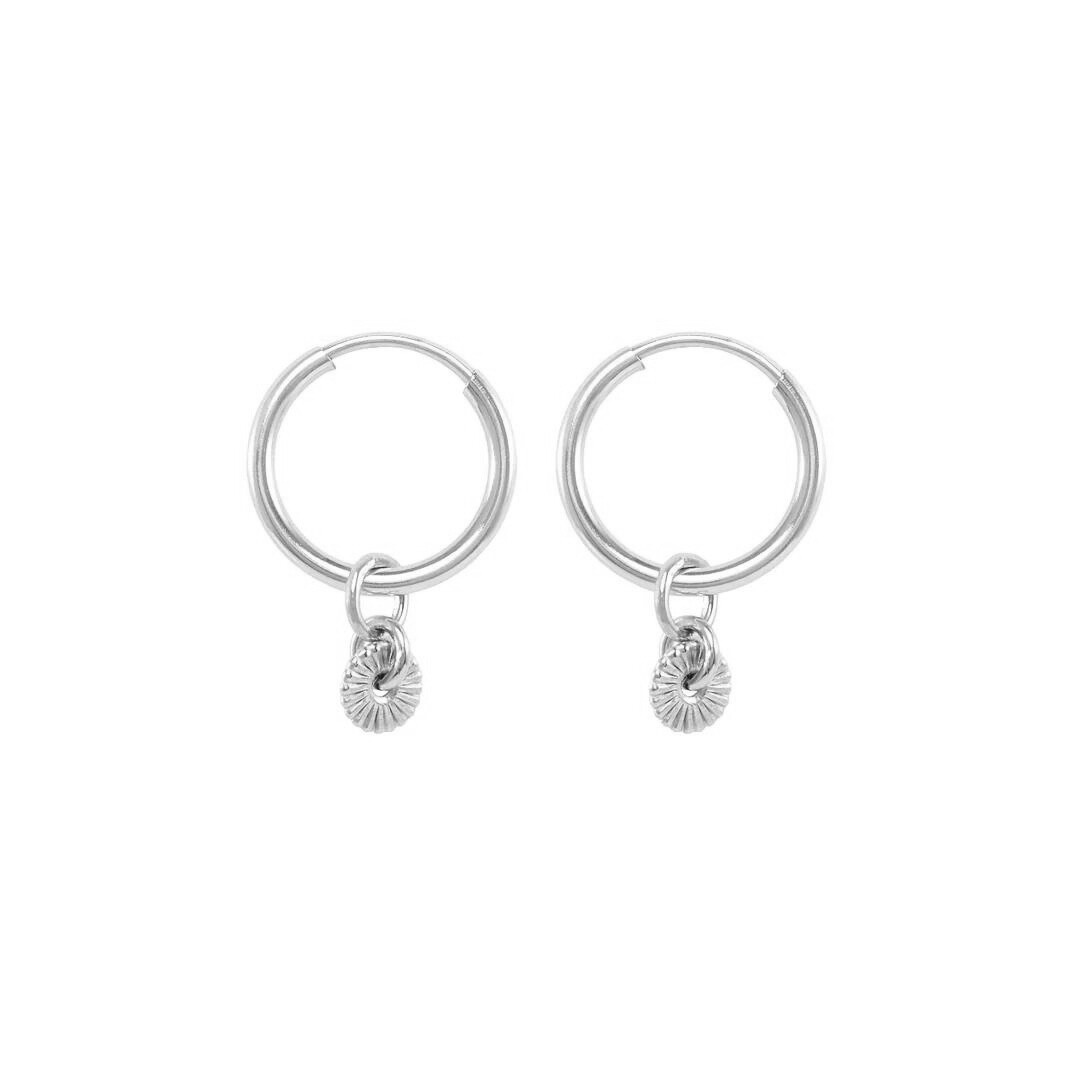 Caia Mini Hoop Earrings - Silver