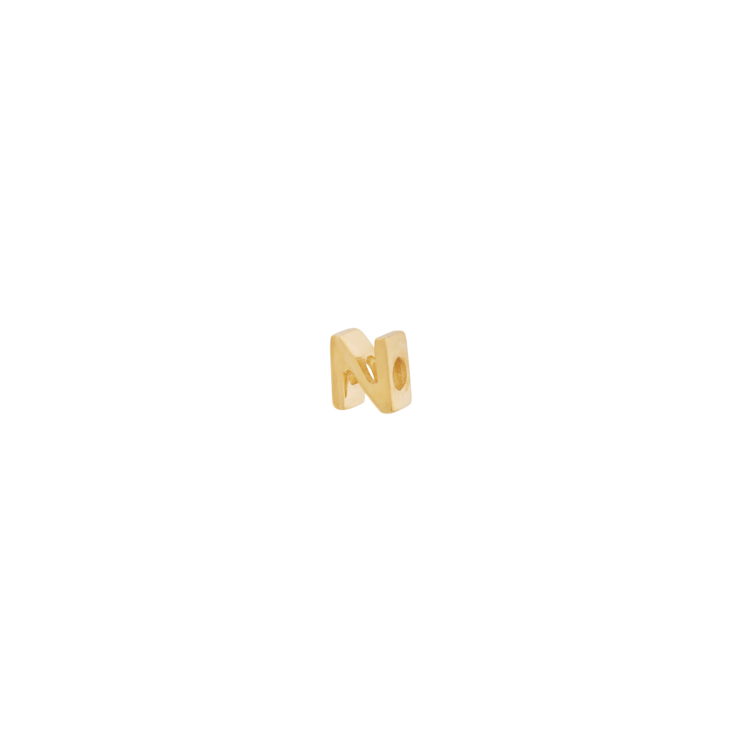 Letter Slider Charm - Solid Gold