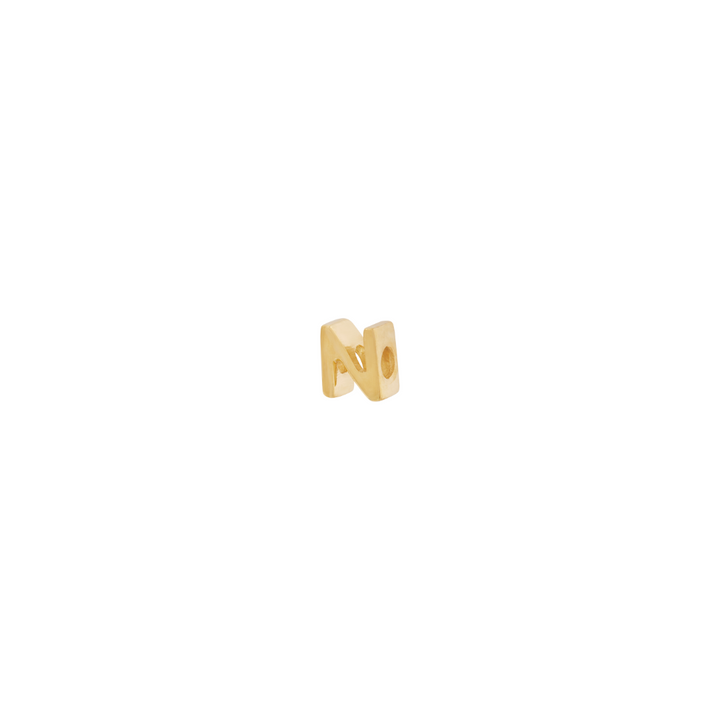 Letter Slider Charm - Solid Gold