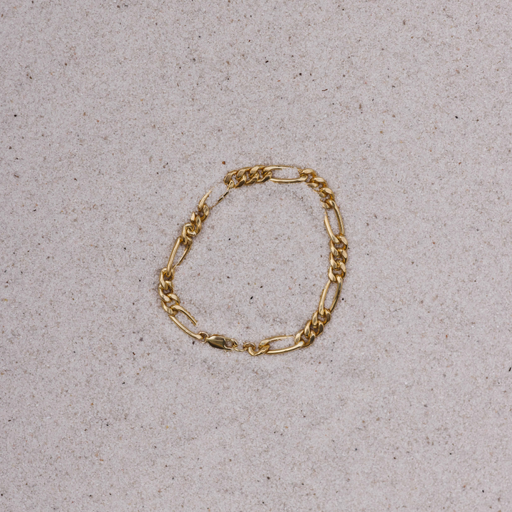 Thick Figaro Bracelet - Gold
