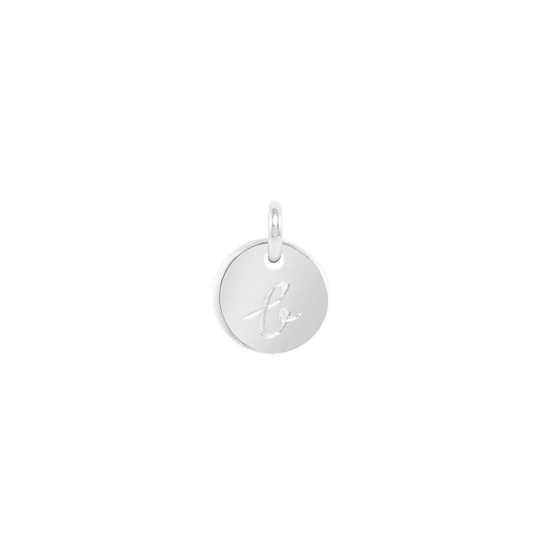 Engravable Initial Pendant - Sterling Silver