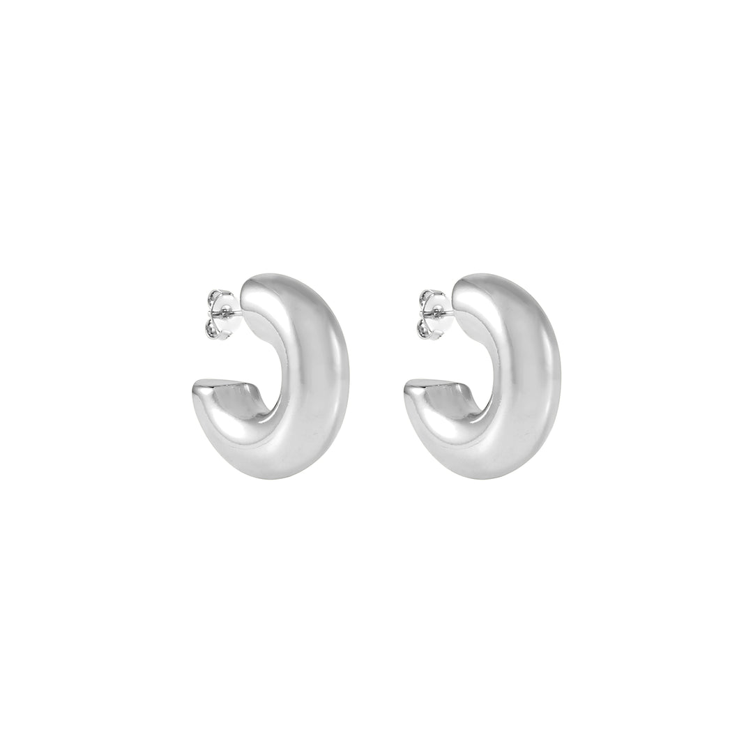 Lottie Hoop Earrings 30mm - Silver