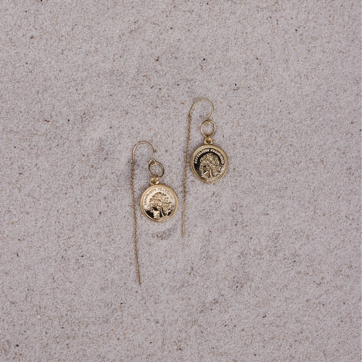 Manaya Thread Earrings - Gold