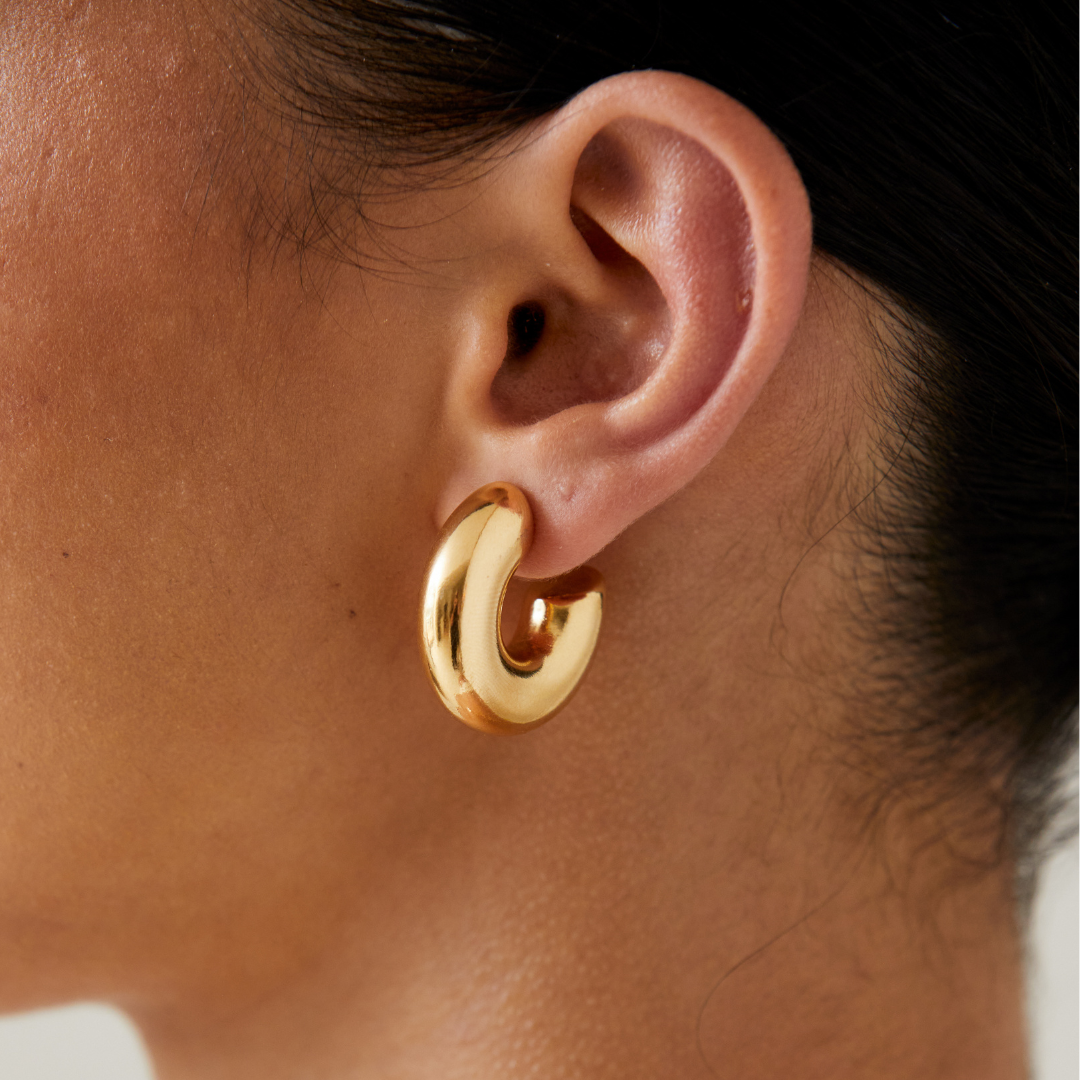 Lottie Hoop Earrings 30mm - Gold