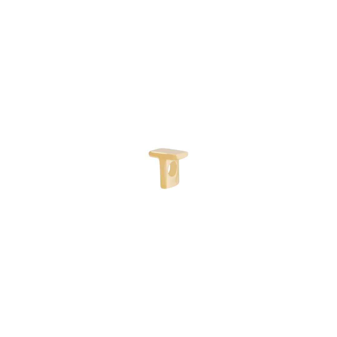 Letter Slider Charm - Solid Gold