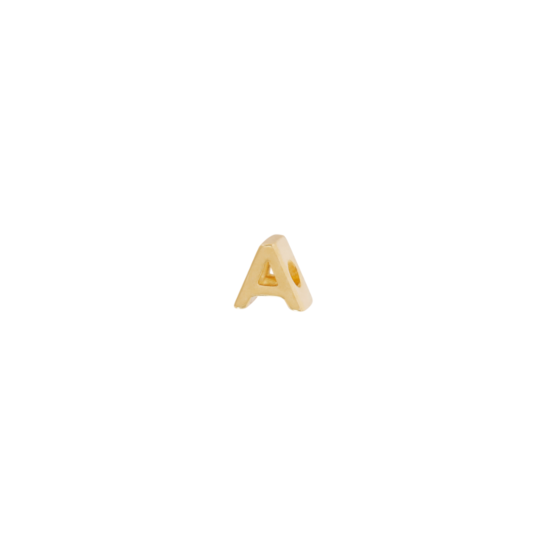 Letter Slider Charm - Solid Gold