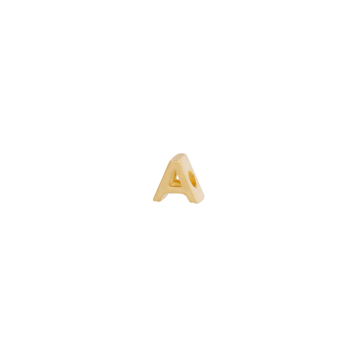 Letter Slider Charm - Solid Gold