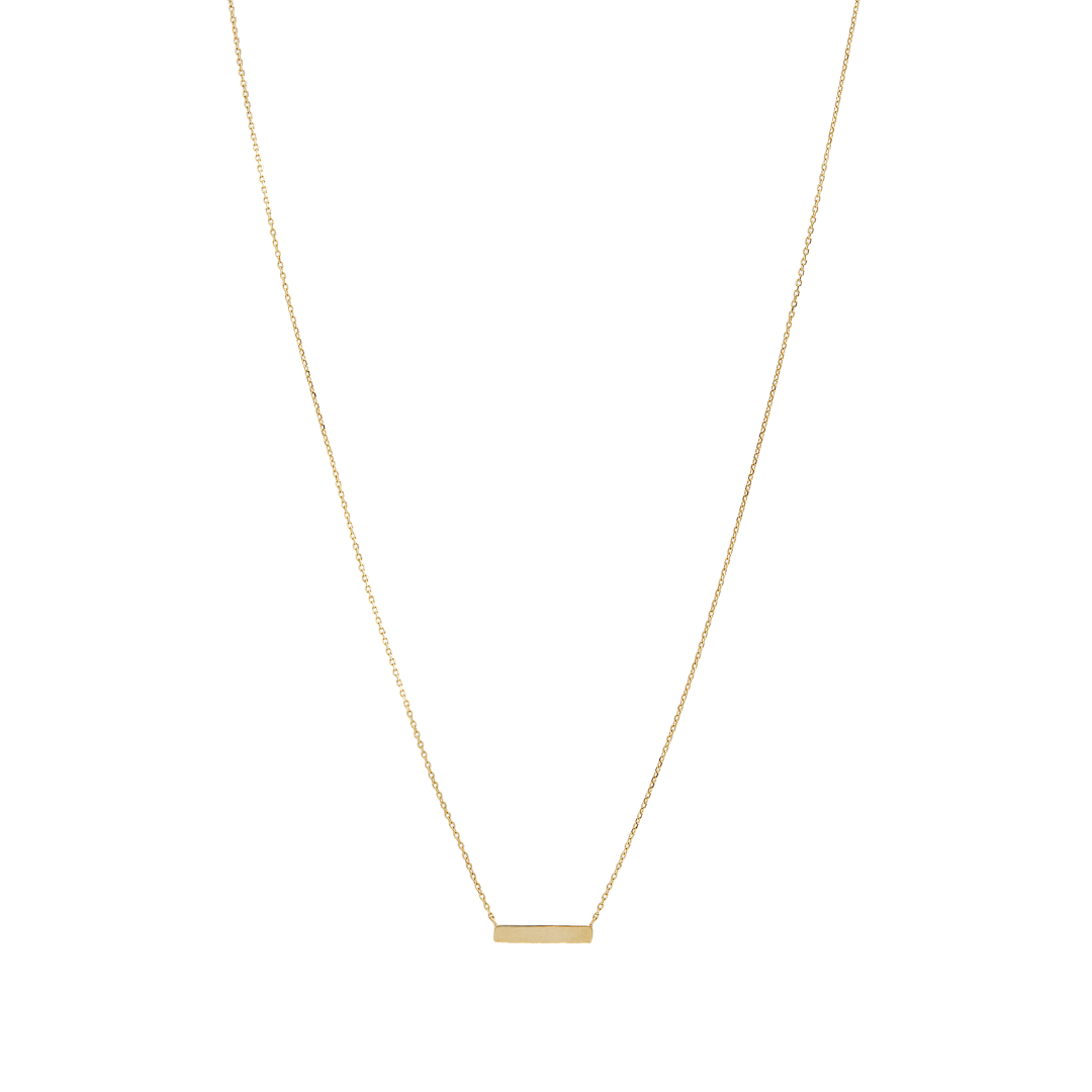 Bar Necklace - Solid Gold