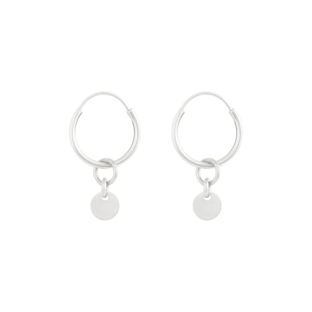 Aida Mini Hoop Earrings - Silver