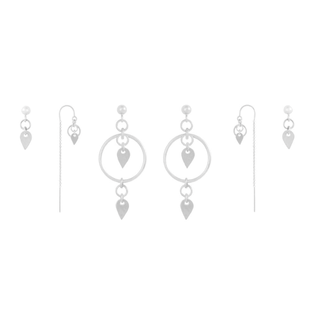 Maia Earring Stack - Silver