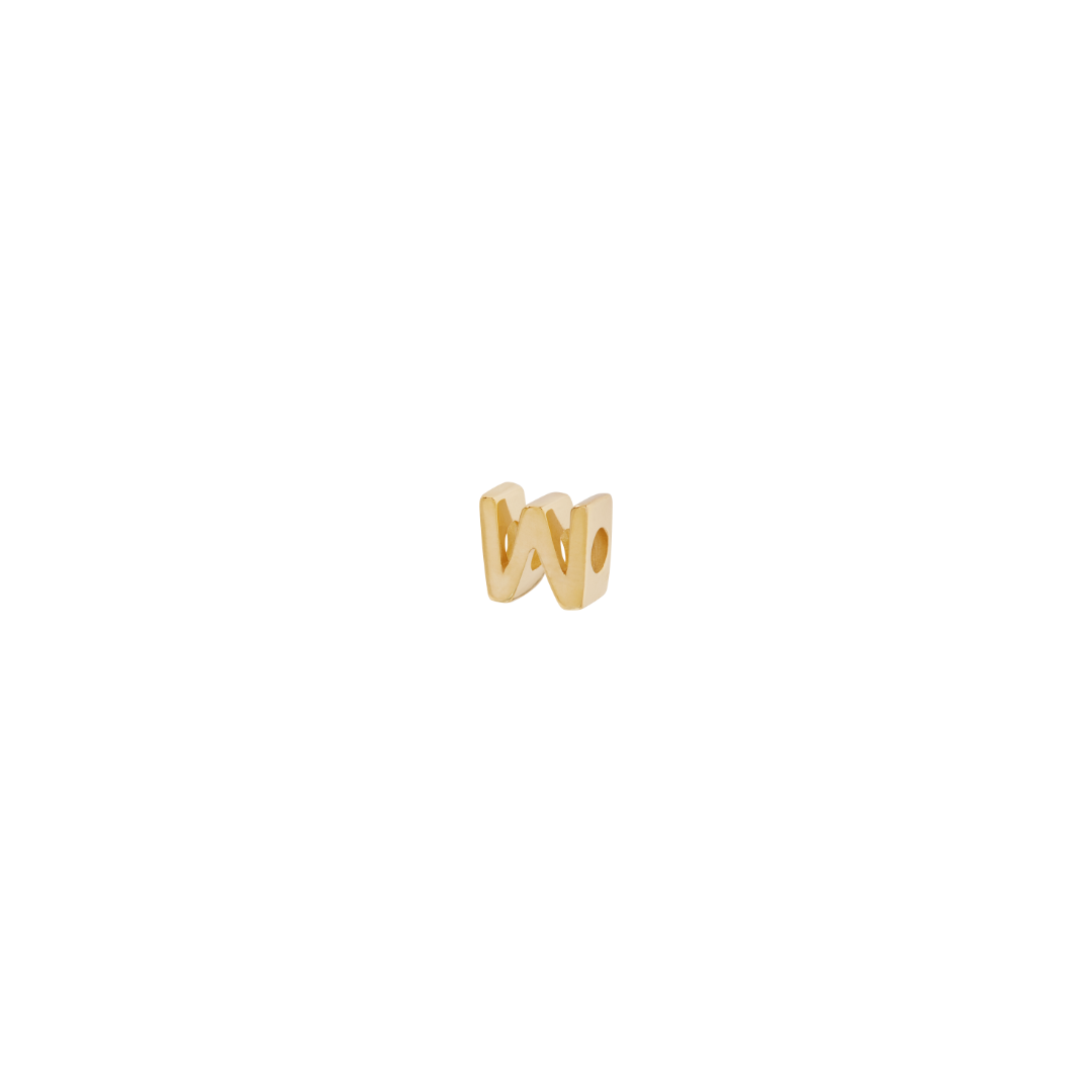 Letter Slider Charm - Solid Gold