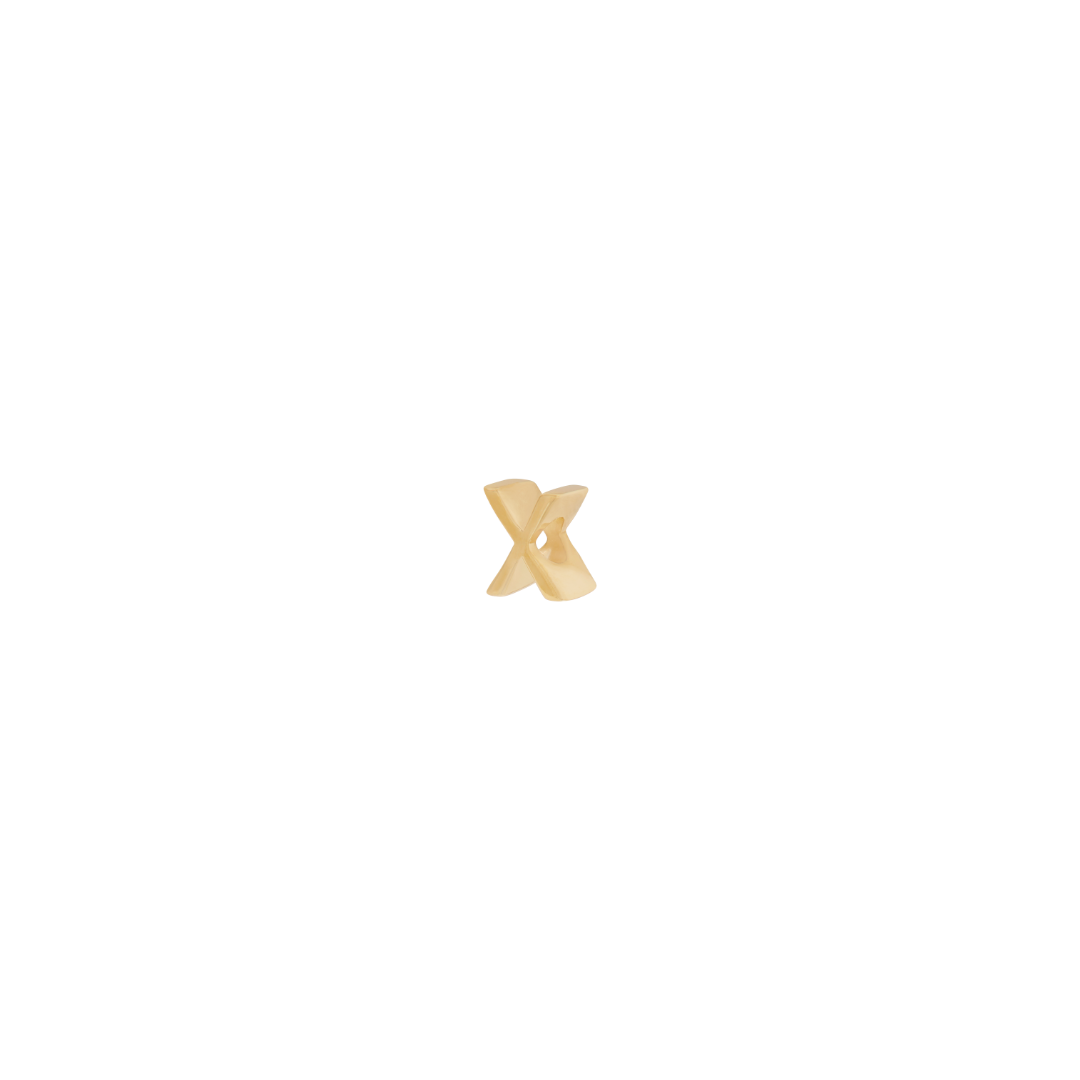 Letter Slider Charm - Solid Gold