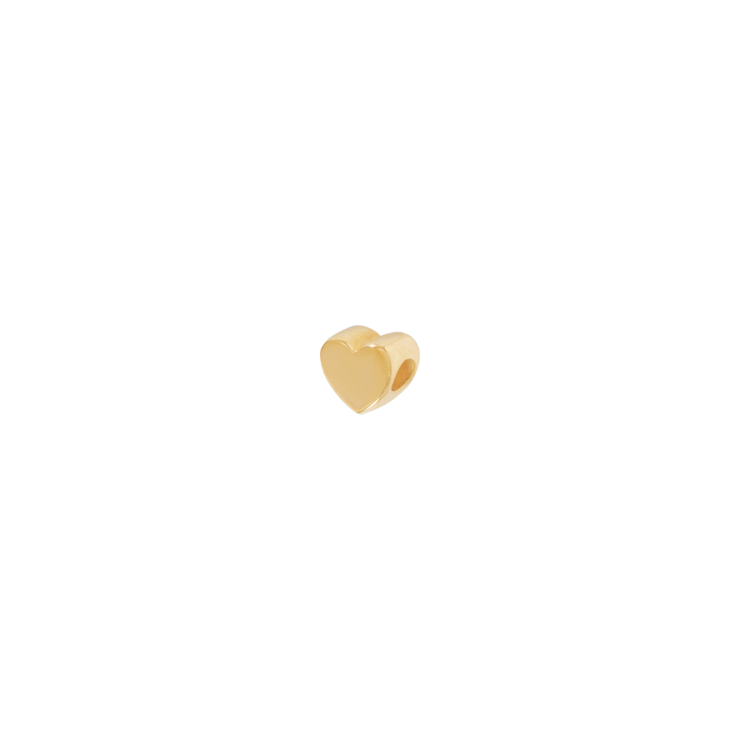 Heart Slider Charm - Solid Gold