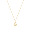 Bubble Letter Necklace - Gold - C