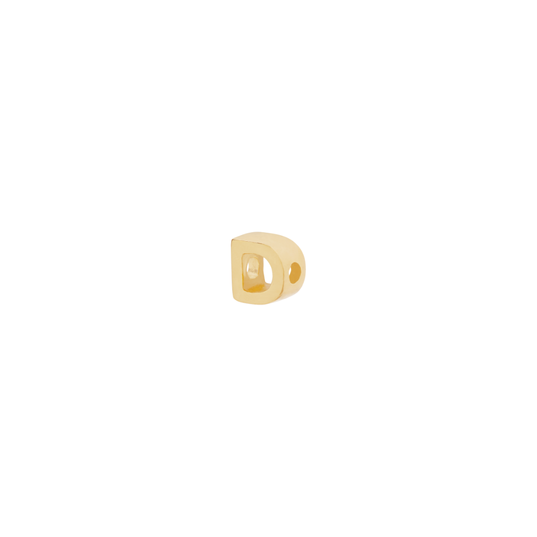 Letter Slider Charm - Gold