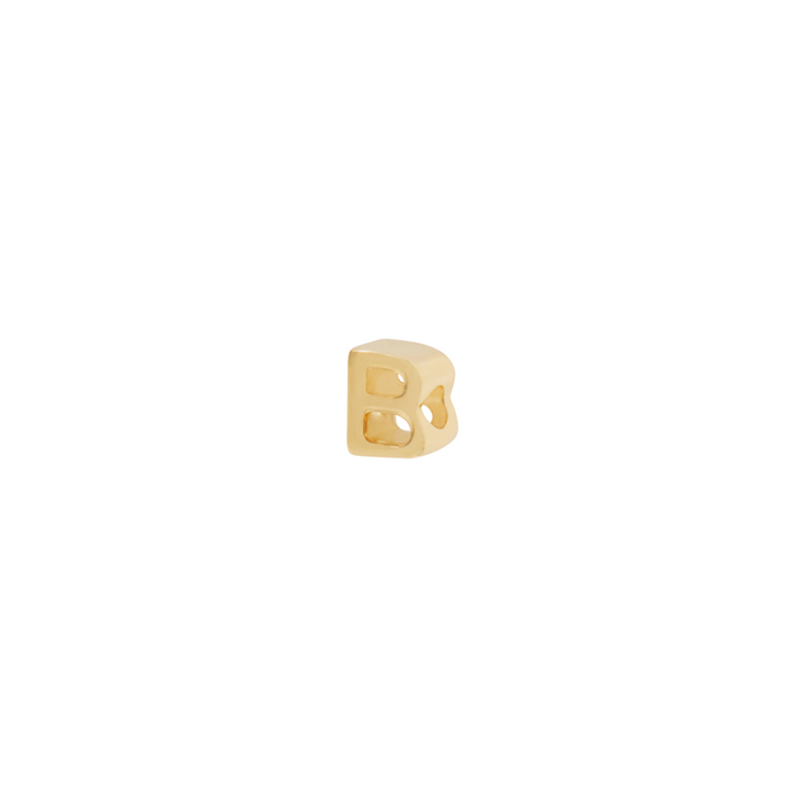 Letter Slider Charm - Solid Gold