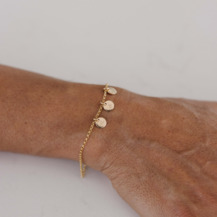 Engravable Plain Chain Bracelet Gold