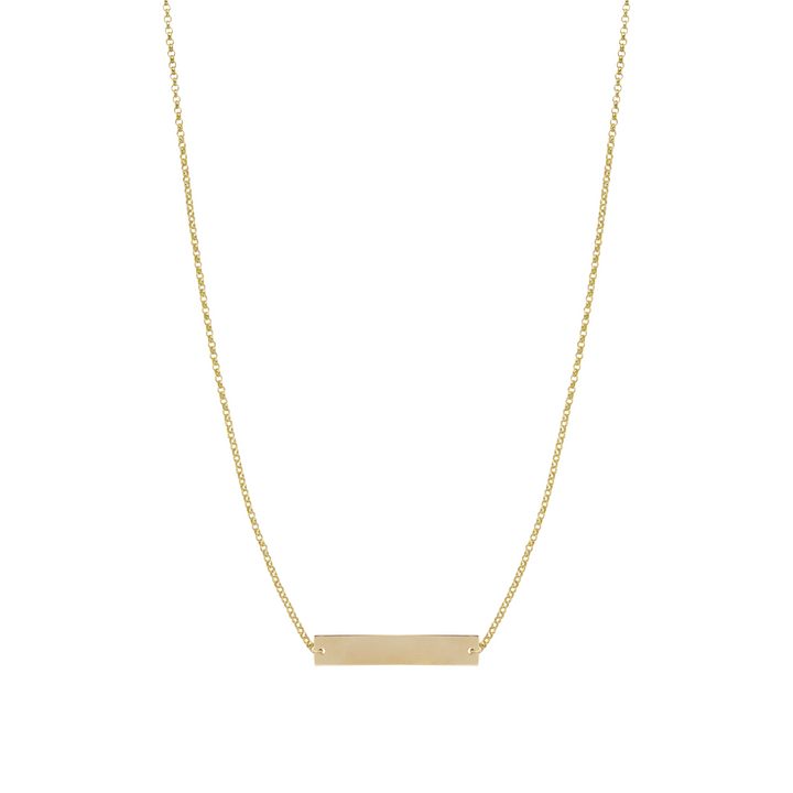 Engravable Bar Necklace - Gold