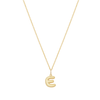 Bubble Letter Necklace - Gold - E