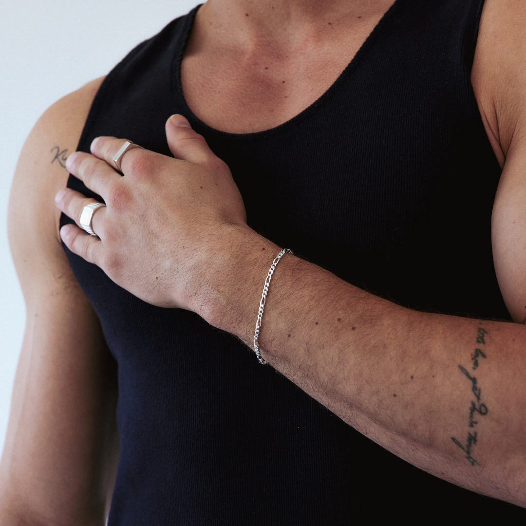 Men's Figaro Bracelet Sterling Silver – Alana Maria Jewellery