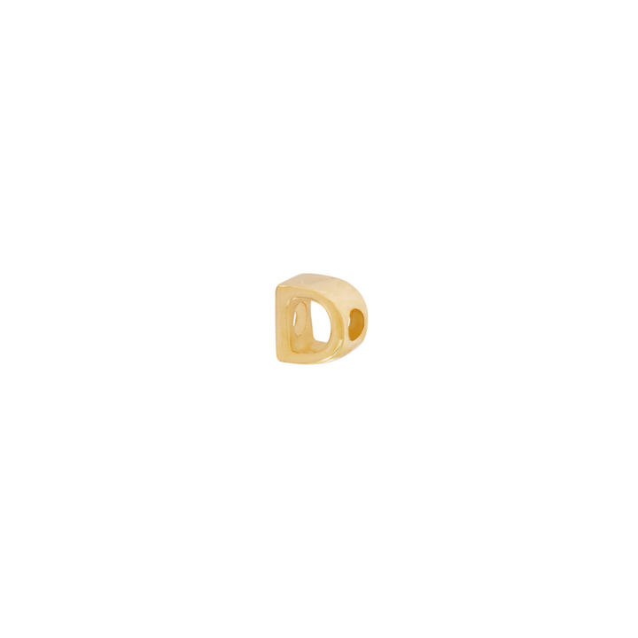 Letter Slider Charm - Solid Gold