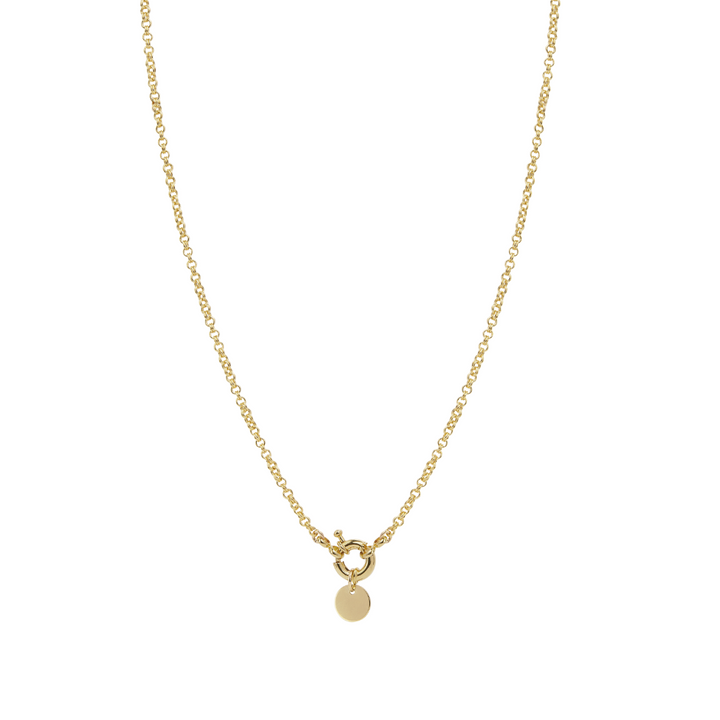 Engravable Clasp Necklace - Gold