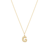 Bubble Letter Necklace - Gold - G