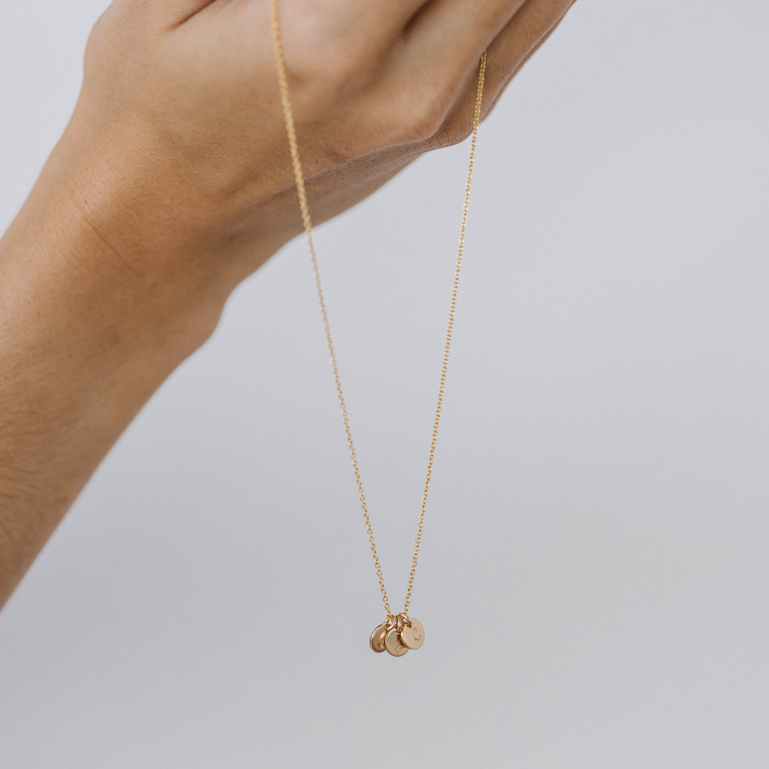 Engravable Plain Chain Necklace - Gold