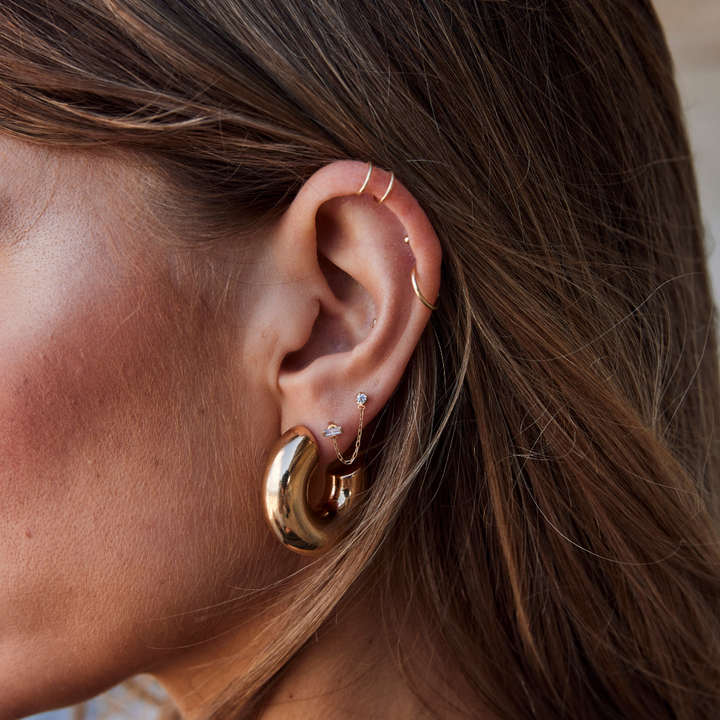 Cuff Earrring - Solid Gold