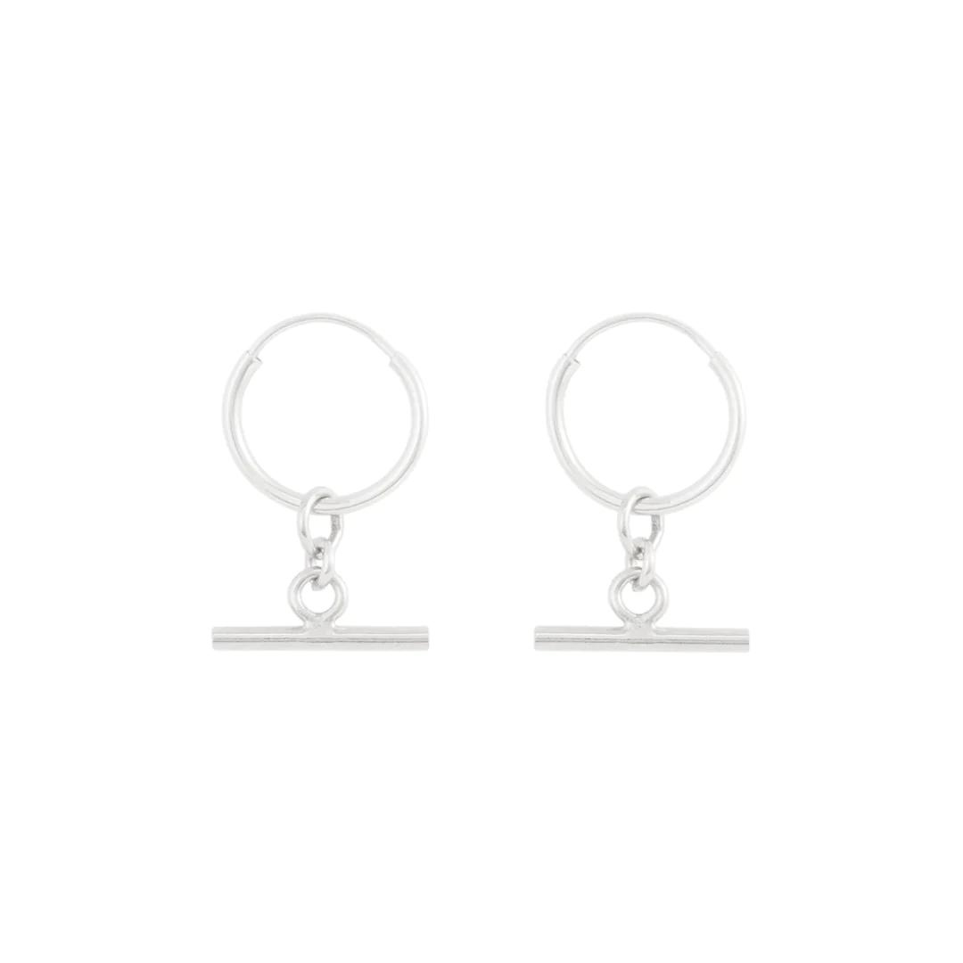 Azalea Mini Hoop Earrings - Silver