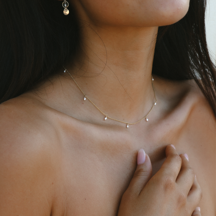 Prim Freshwater Pearl Necklace - Gold