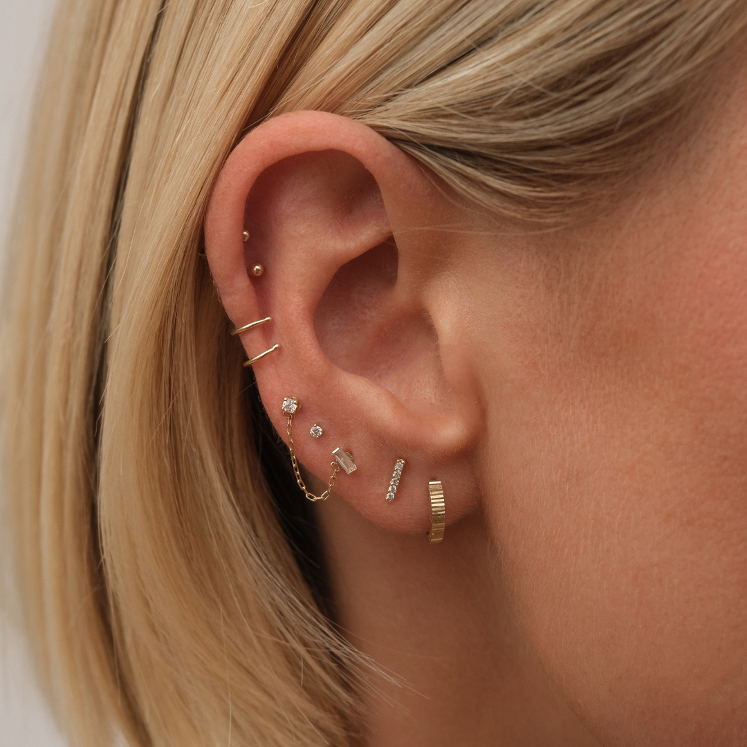 Quintet Cartilage Earring - Solid Gold