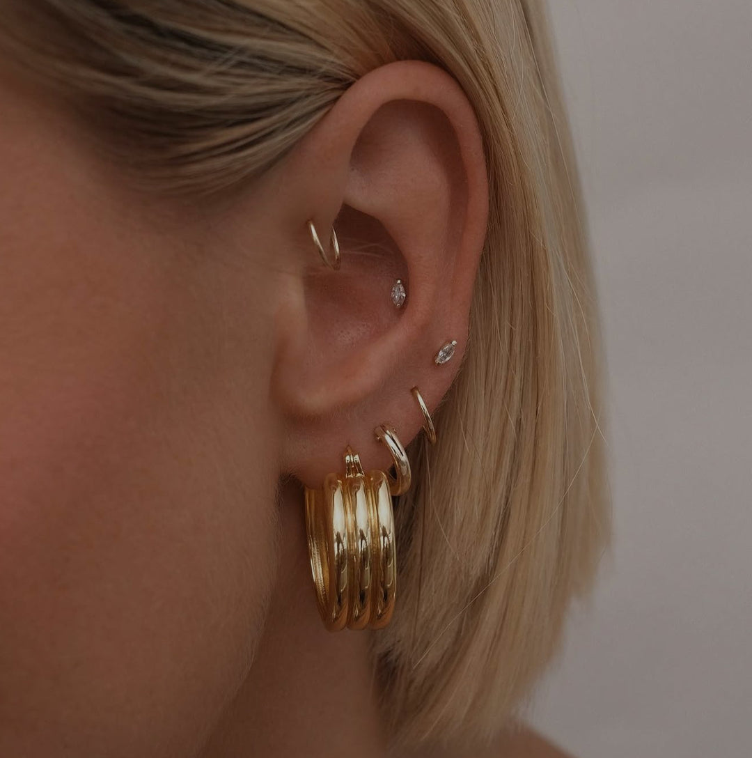 Tessa Hoop Earrings - Gold