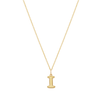 Bubble Letter Necklace - Gold - I