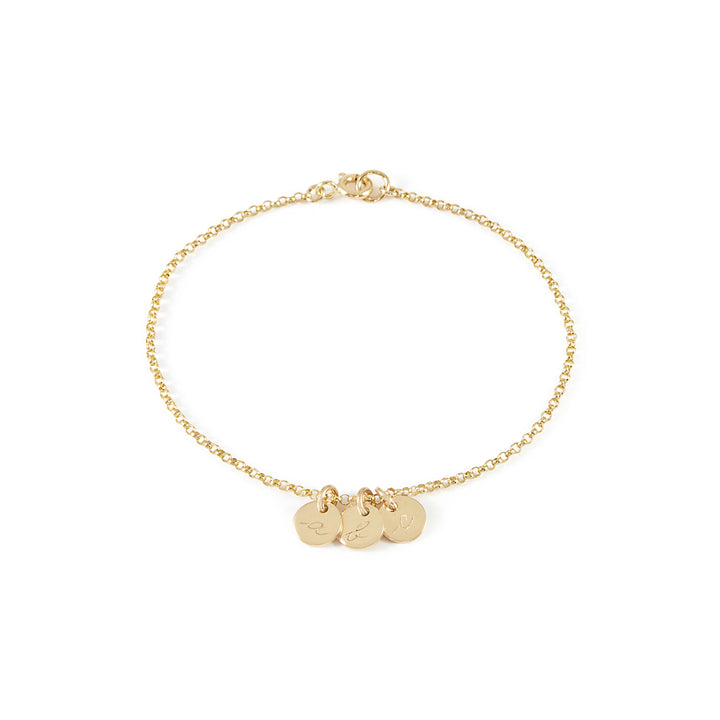 Engravable Plain Chain Bracelet - Gold
