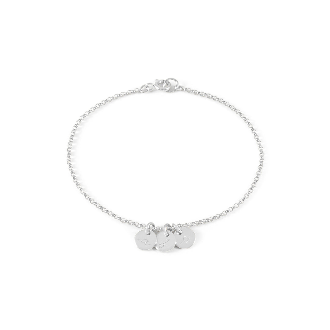 Engravable Plain Chain Bracelet Silver